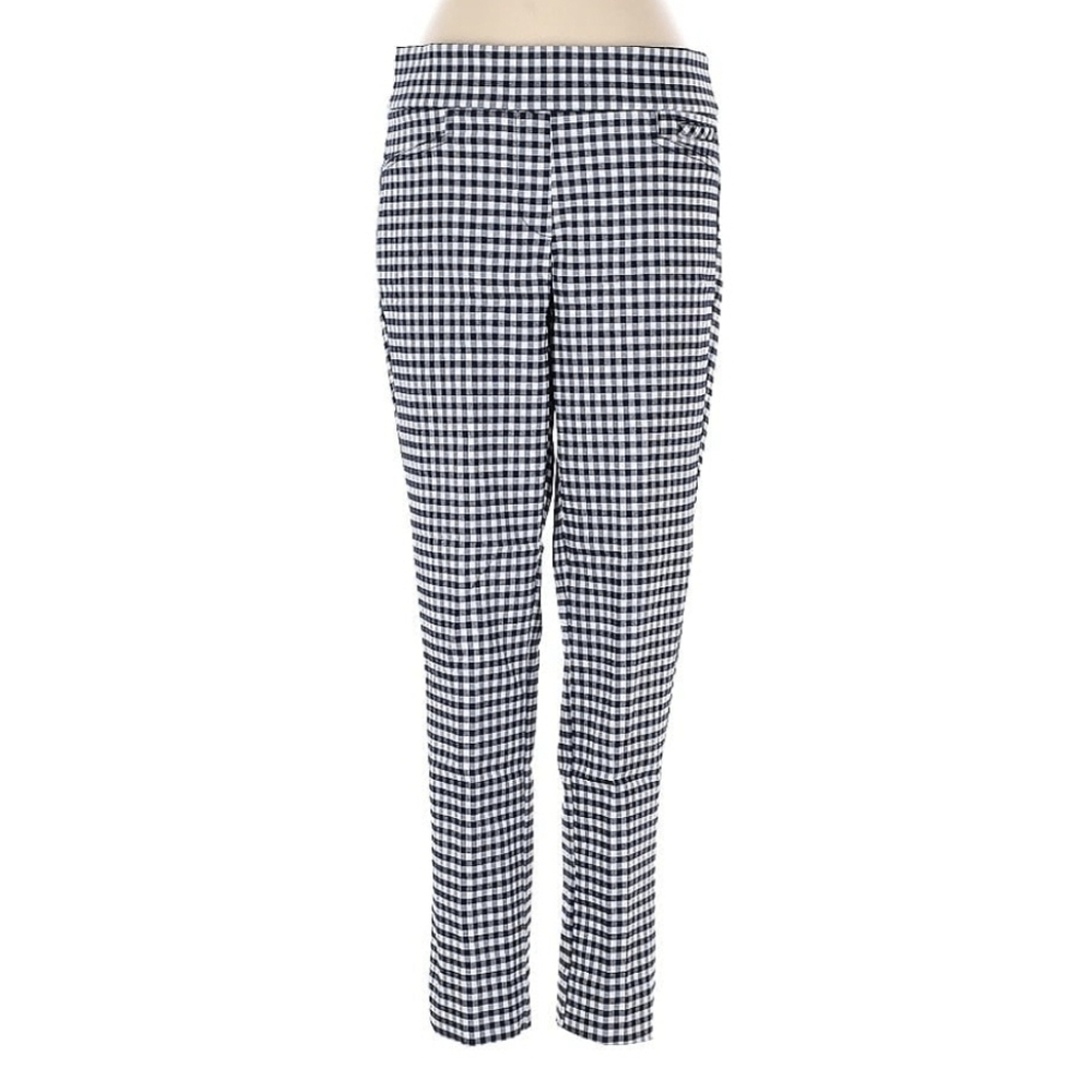 Anne Klein Black and White Checkered Pants